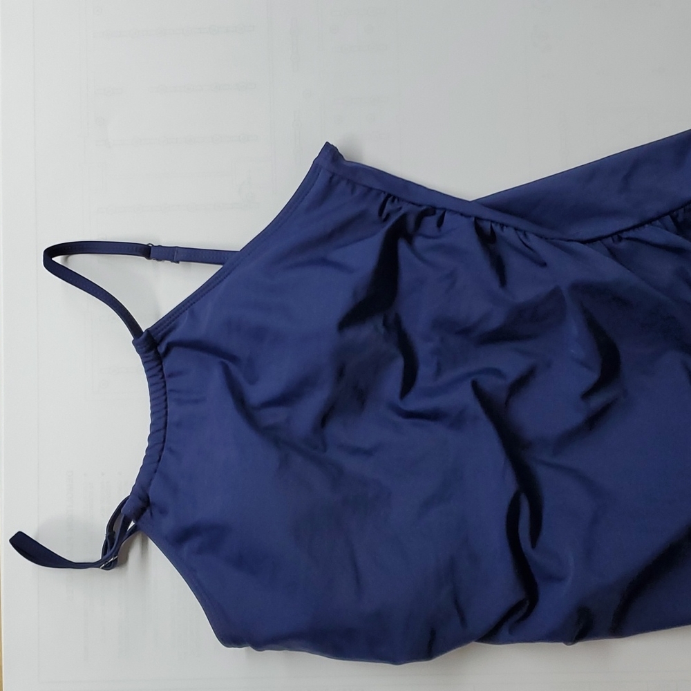 High neck Tankini in Navy